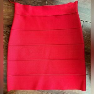 Bcbg Bondage Skirt Red